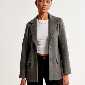 Abercrombie & Fitch Wool Blend Blazer Coat
